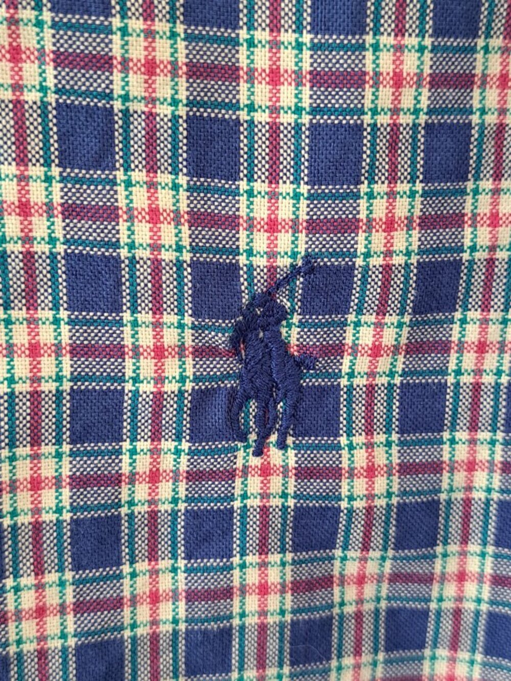 Ralph Lauren Men's Blue Plaid Button-Up Shirt Pony Logo Long Sleeve Small Gusset - Picture 3 of 14